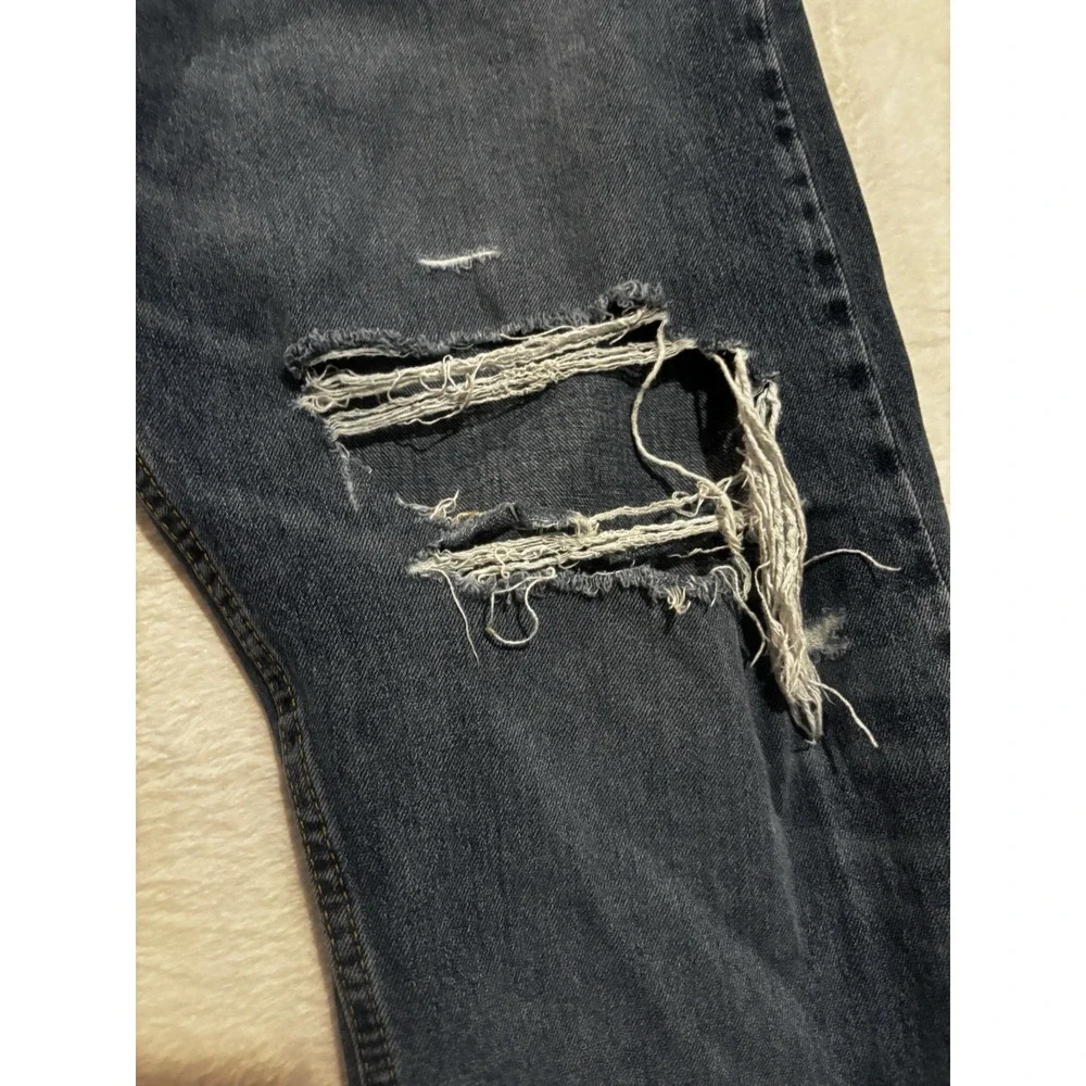Levis 502 Jeans Mens 36x29 (actual 36x27) Stretch Med‎ Wash All Seasons Distress